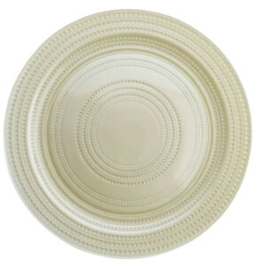 13 Inch Glass Pearl Dot Charger Plate