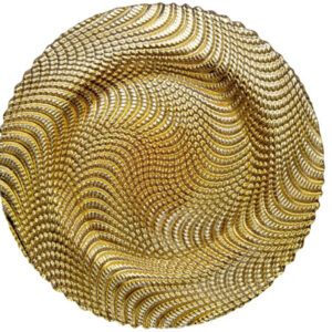 13 Inch Gold Swirl Charger Plate